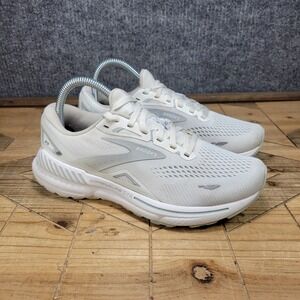 Brooks Adrenaline GTS 23 Womens 7.5 Shoes Running White Sneaker 1203811B104